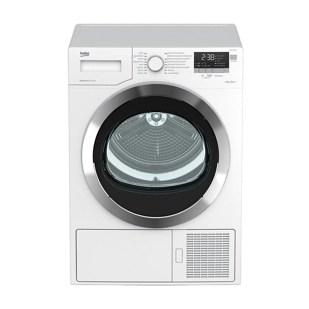 De8433rxc0 asciug. 8gk,pompa di calore a++,aquawave,silent pro, bianco  - beko -