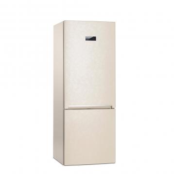 MOD. RCNE520E20B FRIGORIFERO COMBI TOTAL NO FROST. - A+ - ELETTRONICO<br />SABBIA MARMORIZZATO - BEKO -