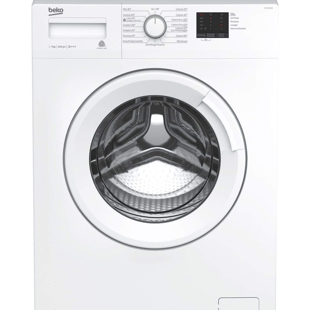 7147041700 classe a+++ centrifuga 1000 giri lavatrice beko