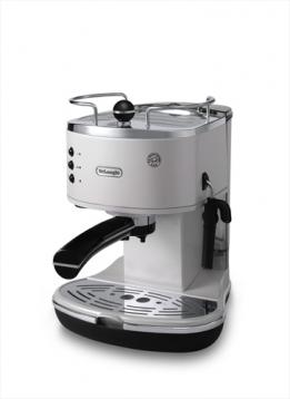Eco311.w macchina per il caffÈ espresso con pompa, pressione 15 bar, caldaia in acciaio inox, finitura lucida nero onice con dettagli cromati, cappuccino system, portafiltro con di