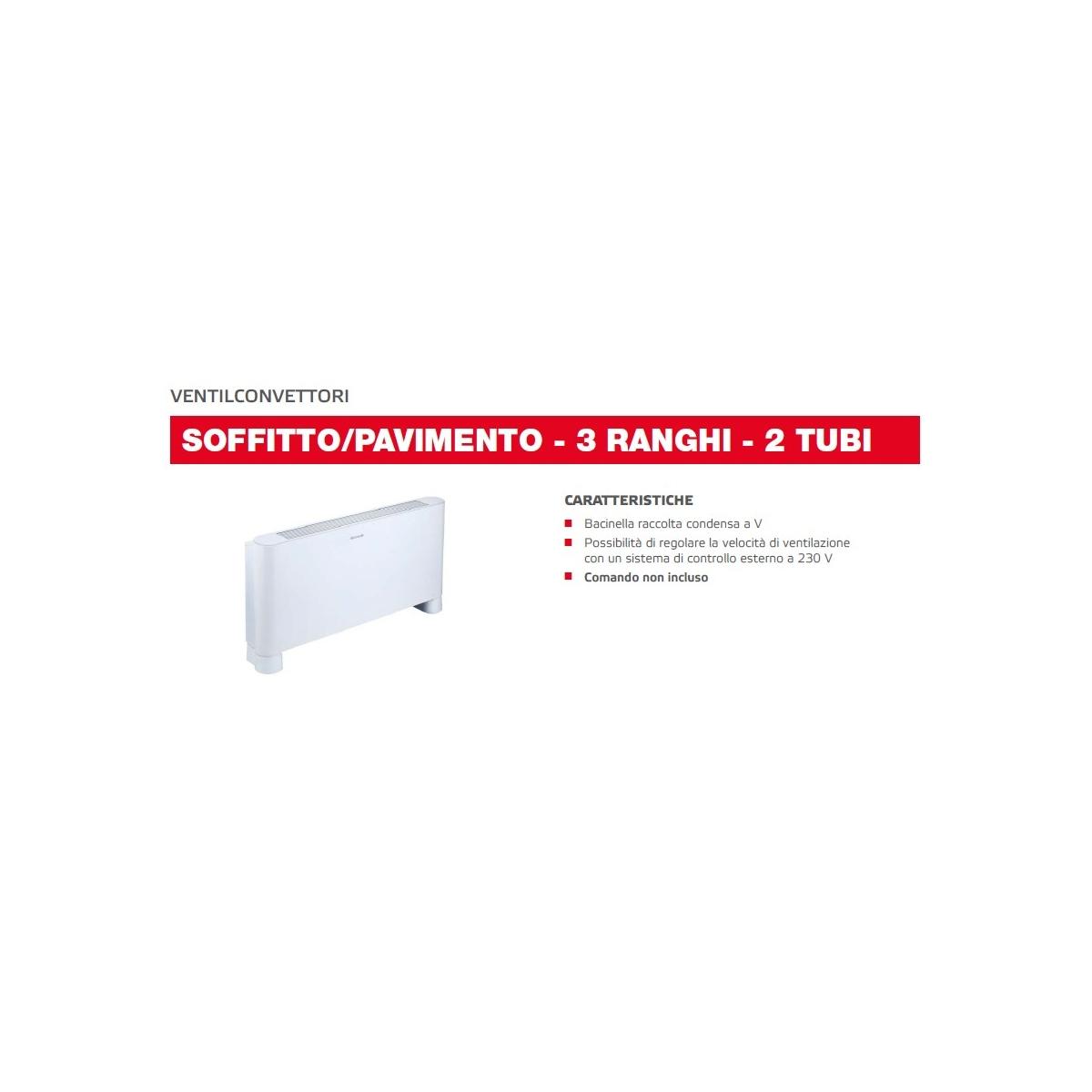 Sf-800f3 unita' interna soffitto/pavimento fancoil 6kw 230v 3 ranghi - sinclair